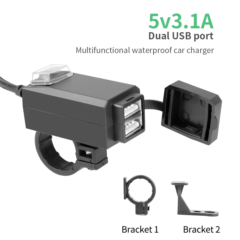 Dual USB Motorcycle Handlebar Charger Waterproof USB QC3.0 Quick Change 12V Power Supply Adapter Universal Charge for Phone
Dual USB Motorcycle Handlebar Charger Waterproof USB QC3.0 Quick Change 12V Power Supply Adapter Universal Charge for Phone