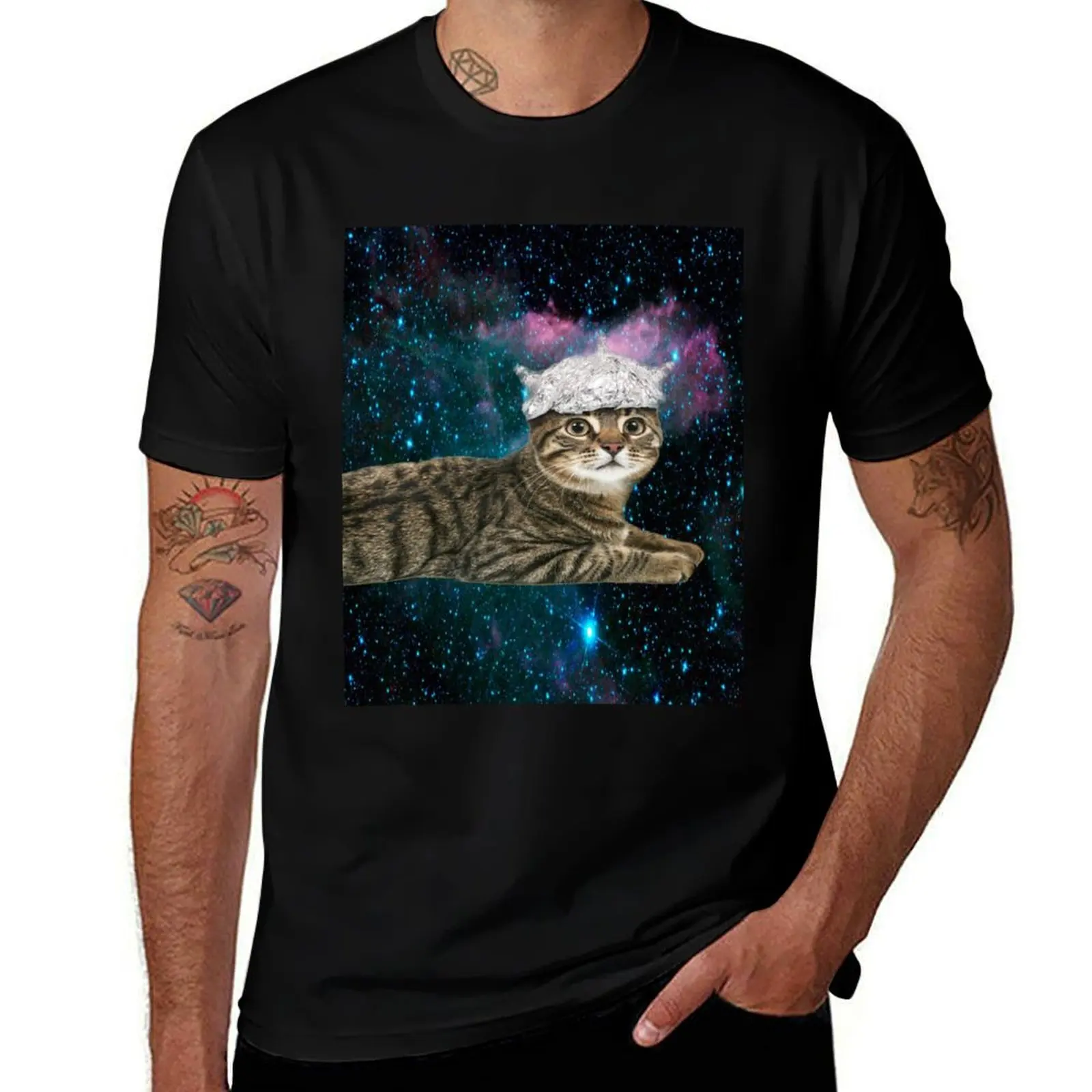 Tin Foil Hat Cat in Space Conspiracy Theory Funny Kitty T-Shirt funny shirt cotton baggy shirts mens vintage t shirts
Tin Foil Hat Cat in Space Conspiracy Theory Funny Kitty T-Shirt funny shirt cotton baggy shirts mens vintage t shirts