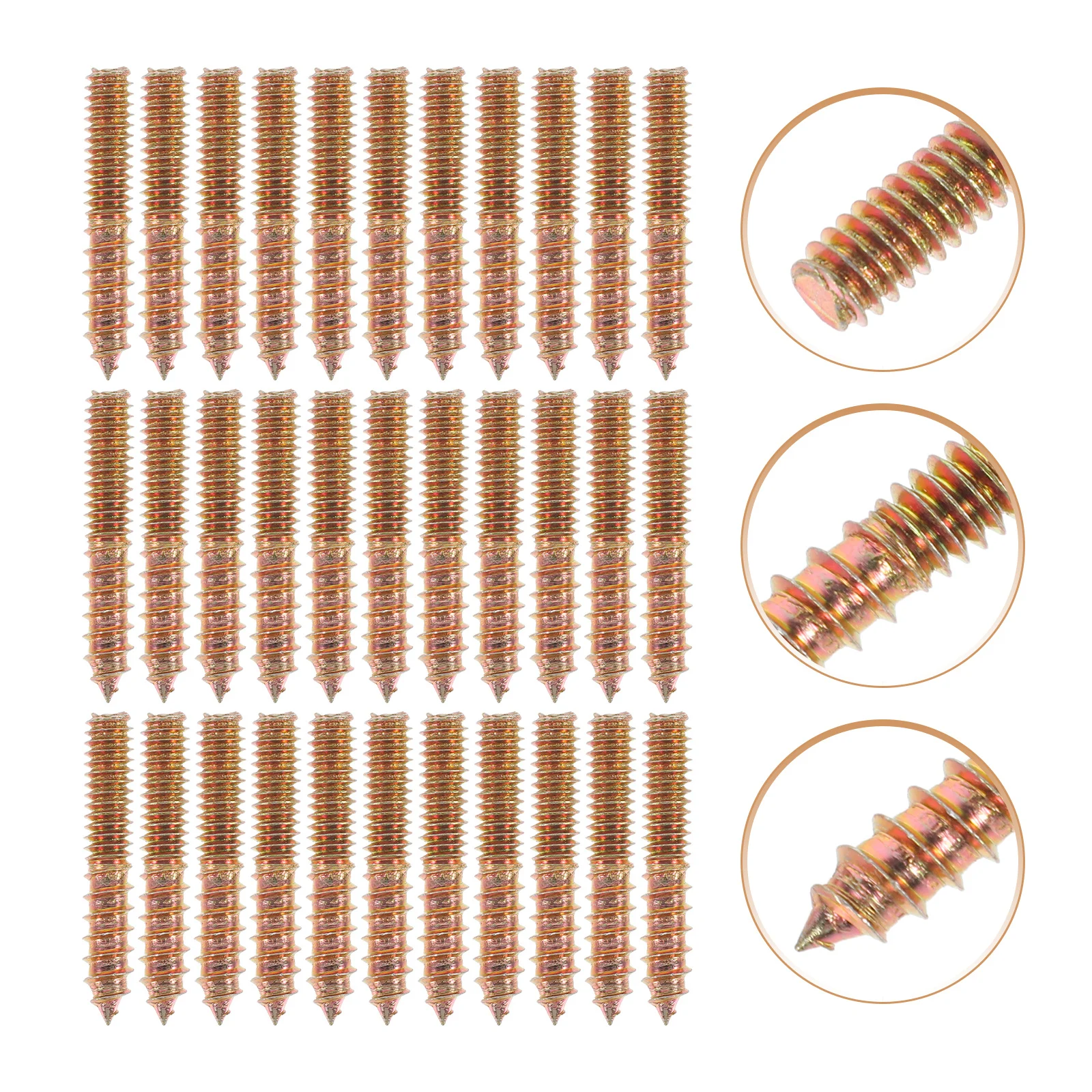 100Pcs Hanger Bolts Self-Tapping Double Head Screws for Wood Furniture Fixing Small Steel Screws Durable Hardware
100Pcs Hanger Bolts Self-Tapping Double Head Screws for Wood Furniture Fixing Small Steel Screws Durable Hardware