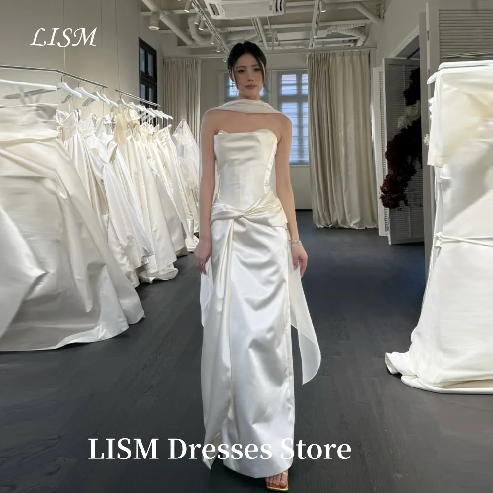 LISM Simple A-Line Korea Wedding Dresses Sleeveless Soft Satin Floor Length Elegant Bridal Gowns 웨딩드레스Customized Corsets
LISM Simple A-Line Korea Wedding Dresses Sleeveless Soft Satin Floor Length Elegant Bridal Gowns 웨딩드레스Customized Corsets