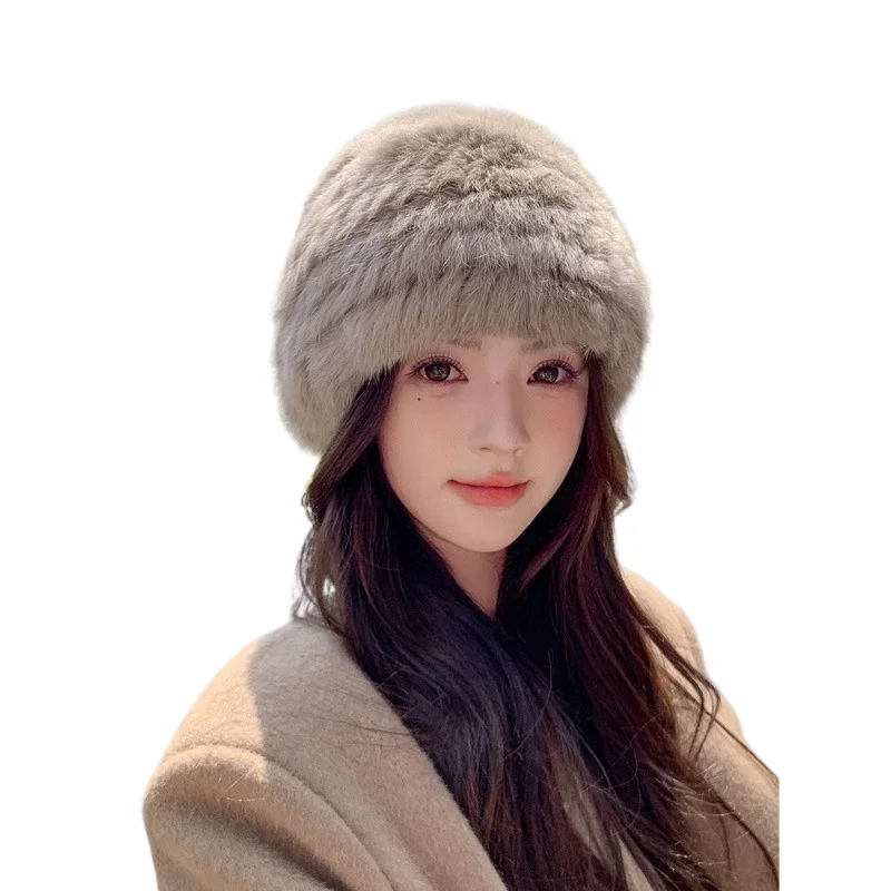 Rabbit fur hat women's fur cold-proof thickened warm wool knitted hat shows small face and ear protection autumn and winter
Rabbit fur hat women's fur cold-proof thickened warm wool knitted hat shows small face and ear protection autumn and winter