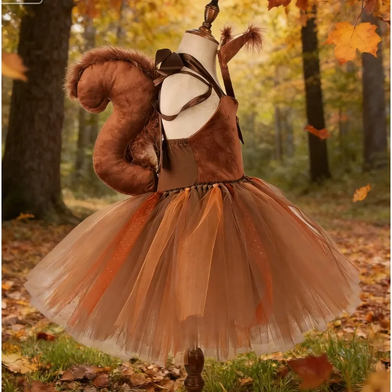Squirrel Children's Clothing Brown Animal Pattern Tail and Ear Dress Cute Role Playing Costume for School Children's Day Party
Squirrel Children's Clothing Brown Animal Pattern Tail and Ear Dress Cute Role Playing Costume for School Children's Day Party