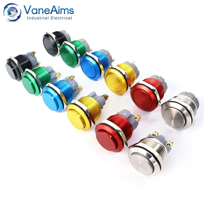 22mm Push Button Switch On Off VaneAims Oxidation Red Blue Black Green Yellow Momentary Mini Electric Switches with Fixation
22mm Push Button Switch On Off VaneAims Oxidation Red Blue Black Green Yellow Momentary Mini Electric Switches with Fixation