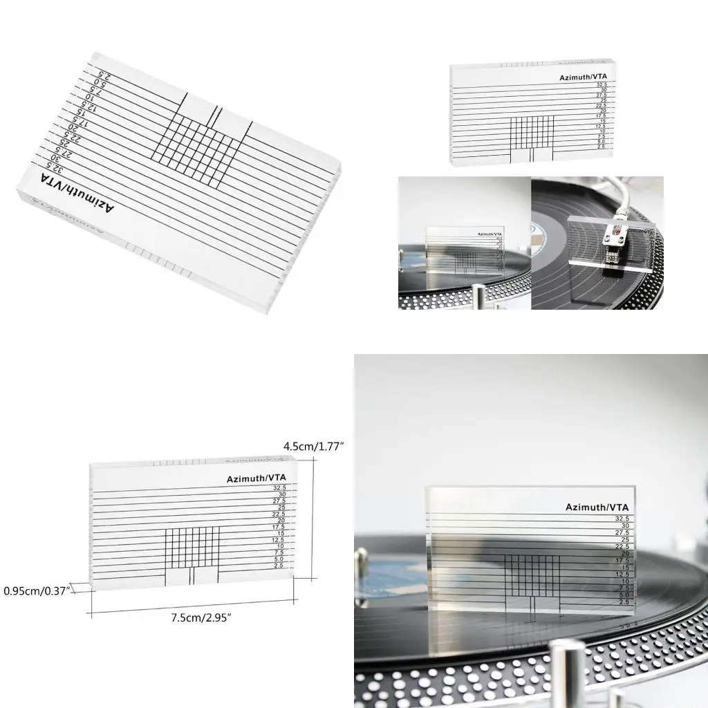 M5TD Acrylic Alignment Tool Essential Ruler for Accurate Record Player Calibration