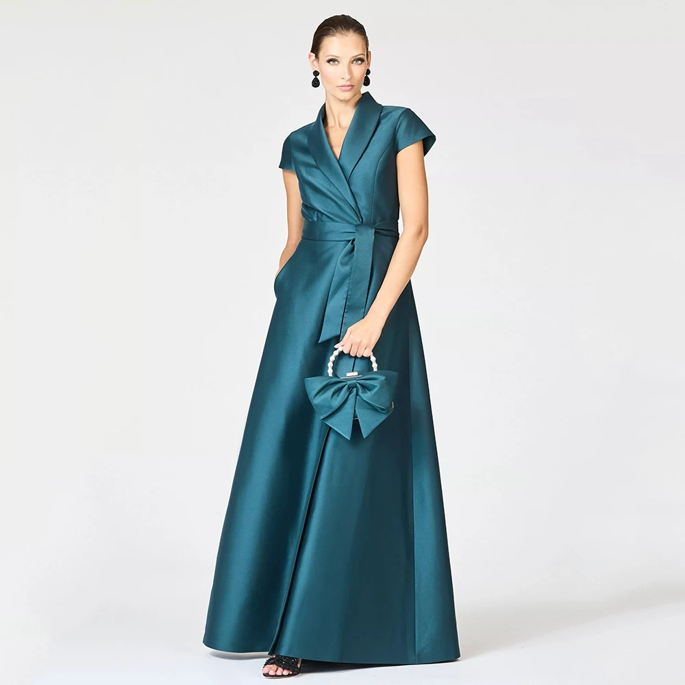 Customized Modern Mother of the Bride Dress Satin Criss Cross A Line Wedding Guest Gown Long Cap Sleeves Pockets Evening Dresses
Customized Modern Mother of the Bride Dress Satin Criss Cross A Line Wedding Guest Gown Long Cap Sleeves Pockets Evening Dresses