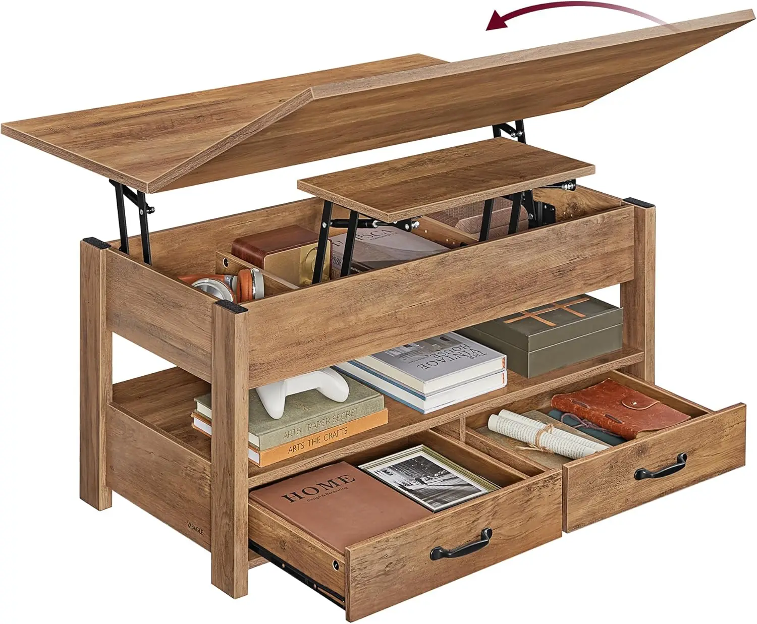 3-in-1 Lift Top Coffee Table with Storage, Gas Spring, Drawers & Hidden Compartments for Living Room
3-in-1 Lift Top Coffee Table with Storage, Gas Spring, Drawers & Hidden Compartments for Living Room