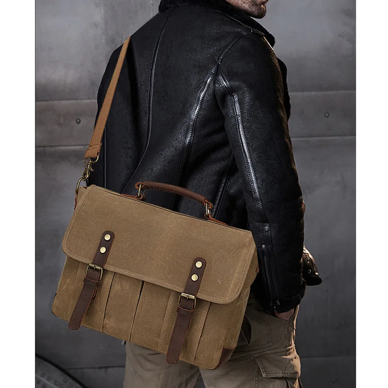 Canvas crossbody with first layer cowhide men's photo bag waxed retro style single shoulder diagonal back fashion simple retro
Canvas crossbody with first layer cowhide men's photo bag waxed retro style single shoulder diagonal back fashion simple retro