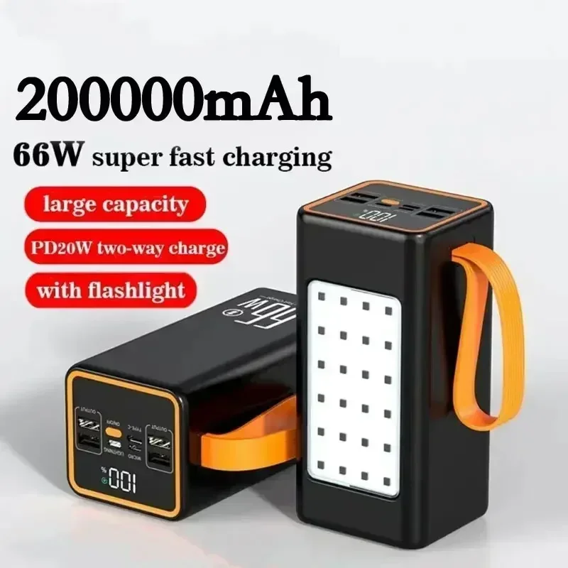 66W 200000mAh Power Bank Large Capacity PD20W Powerbank Portable Fast Charger External Battery For iPhone Xiaomi Samsung
66W 200000mAh Power Bank Large Capacity PD20W Powerbank Portable Fast Charger External Battery For iPhone Xiaomi Samsung