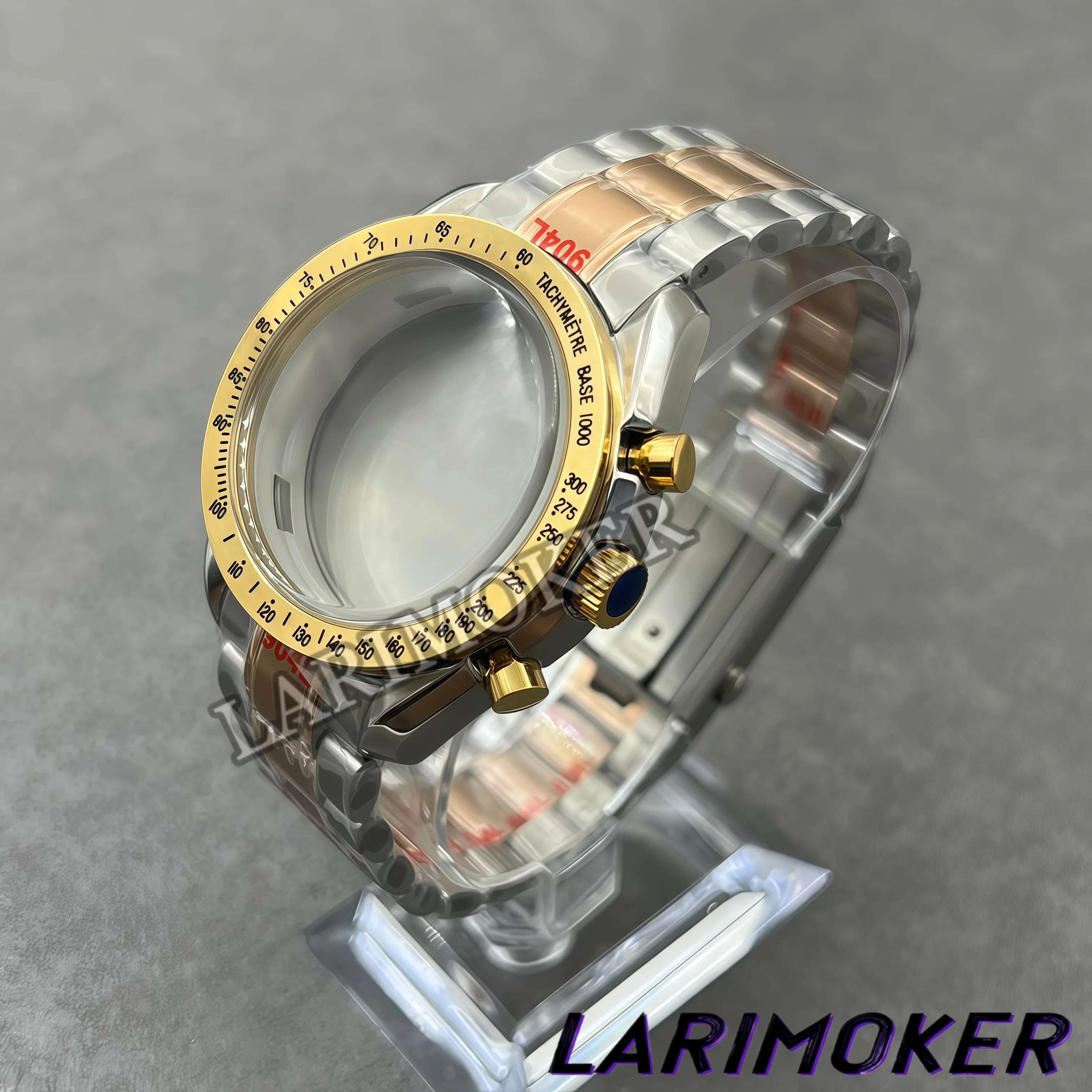 LARIMOKER 40mm Silver Gold Blue Rose Gold Watch Case With Steel Bracelet Rubber Strap coated glass for VK63 Quartz Moon Watches
LARIMOKER 40mm Silver Gold Blue Rose Gold Watch Case With Steel Bracelet Rubber Strap coated glass for VK63 Quartz Moon Watches