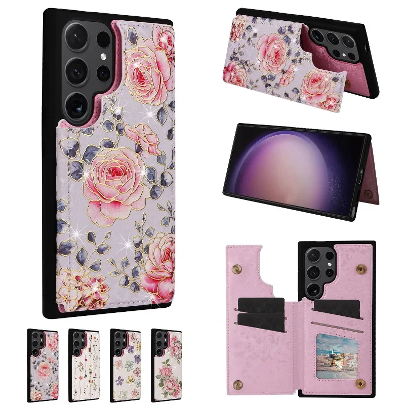 Printing Flowers Leather Phone Case For Samsung Galaxy S24 Ultra S23 FE S22 S21+ Back Magnetic Flip Wallet Card Cover
Printing Flowers Leather Phone Case For Samsung Galaxy S24 Ultra S23 FE S22 S21+ Back Magnetic Flip Wallet Card Cover
