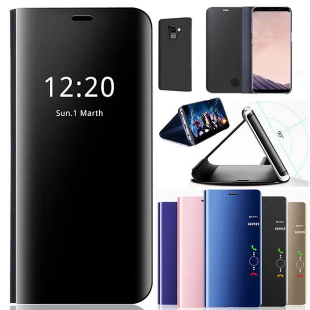 Умные зеркальные чехлы с покрытием для Samsung Galaxy S23, S22, S21, S20, S10, S9, S8 Plus Lite, кожаный защитный флип-чехол на заднюю панель телефона
Умные зеркальные чехлы с покрытием для Samsung Galaxy S23, S22, S21, S20, S10, S9, S8 Plus Lite, кожаный защитный флип-чехол на заднюю панель телефона