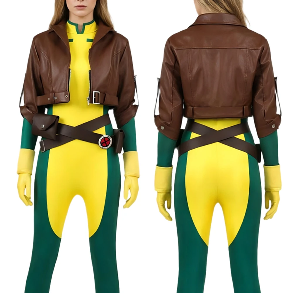Rogue Anna Marie Cosplay Fantasy Clothing Movie Super Villain X 97 Women Costume Disguise Halloween Adult Female Party Outfits
Rogue Anna Marie Cosplay Fantasy Clothing Movie Super Villain X 97 Women Costume Disguise Halloween Adult Female Party Outfits