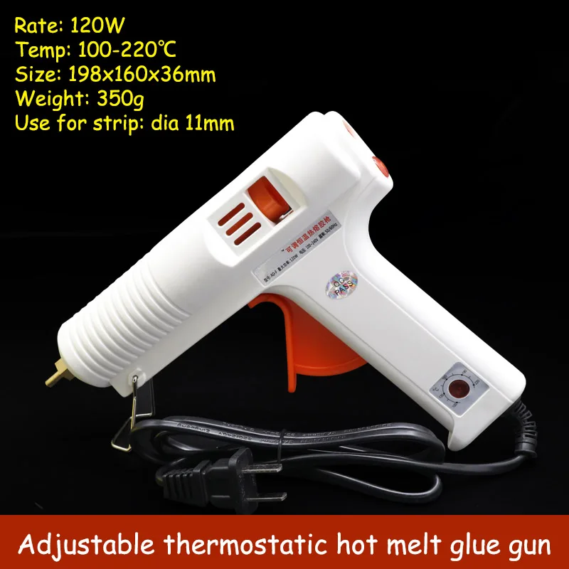 120W Big Aperture Hot Melt Glue Gun Long Nozzle Diameter Industrial Glue Gun DIY Craft Repair Tools Glue Gun 11x190mm Glue Stick
120W Big Aperture Hot Melt Glue Gun Long Nozzle Diameter Industrial Glue Gun DIY Craft Repair Tools Glue Gun 11x190mm Glue Stick