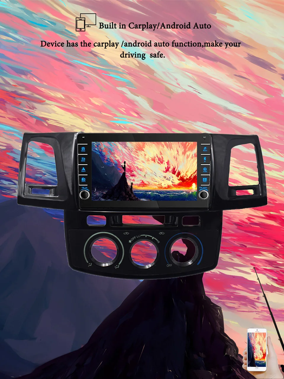 8G + 128G Android14 для Toyota Fortuner Hilux 2005-2014 Автомобильный радиоприемник Аудио Мультимедиа Стерео ПК Планшетный GPS Монитор DVD Carplay Auto
8G + 128G Android14 для Toyota Fortuner Hilux 2005-2014 Автомобильный радиоприемник Аудио Мультимедиа Стерео ПК Планшетный GPS Монитор DVD Carplay Auto