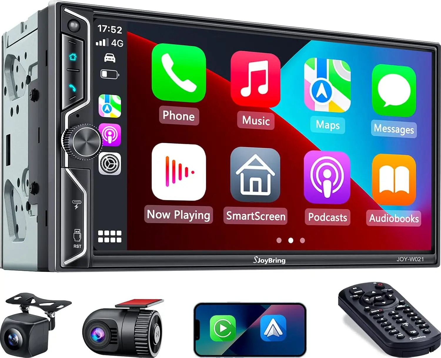 7" QLED Double Din Car Stereo: Wireless Apple CarPlay & Android Auto, Dash Cam & Backup Camera Included
7" QLED Double Din Car Stereo: Wireless Apple CarPlay & Android Auto, Dash Cam & Backup Camera Included