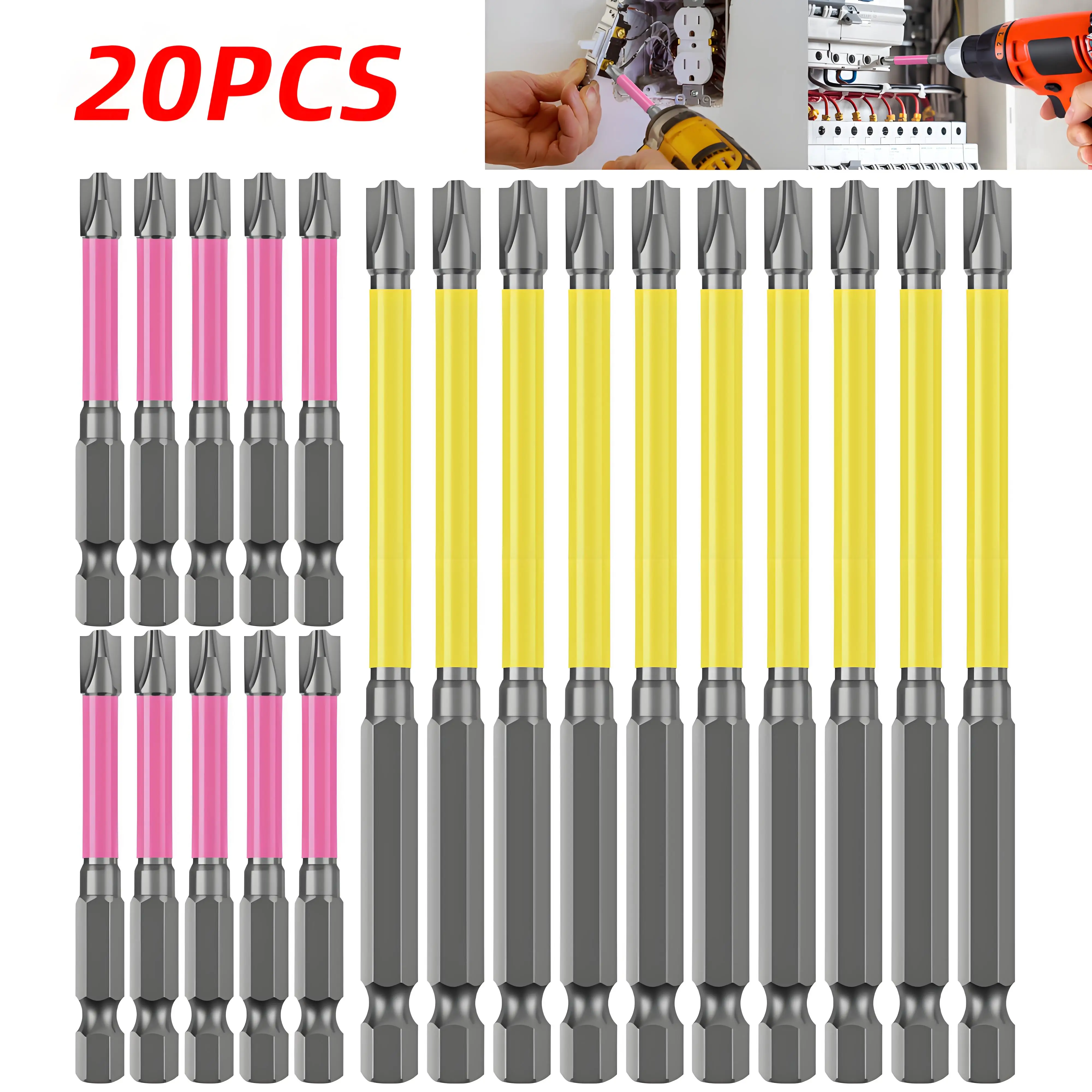 20 шт., магнитные шлицевые крестовые отвертки, головка высокой твердости, нескользящая крестовая протяжка, инструменты, набор ударных отверток для электрика
20 шт., магнитные шлицевые крестовые отвертки, головка высокой твердости, нескользящая крестовая протяжка, инструменты, набор ударных отверток для электрика