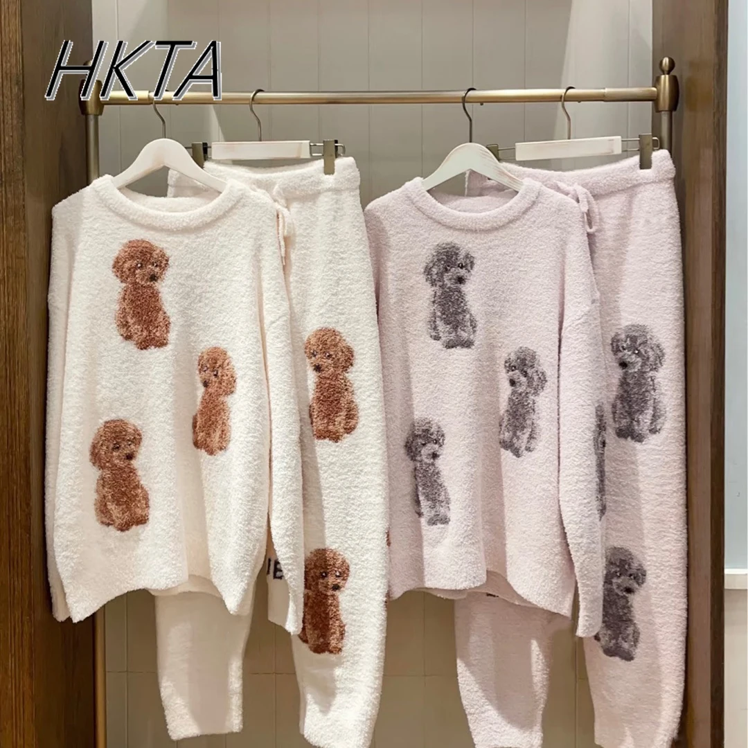 Japanese Cute Cartoon Warm Skin-friendly Soft Round Neck Pajamas Women's Sleepwear Thickened Warm Top Pants Loungewear Set
Japanese Cute Cartoon Warm Skin-friendly Soft Round Neck Pajamas Women's Sleepwear Thickened Warm Top Pants Loungewear Set