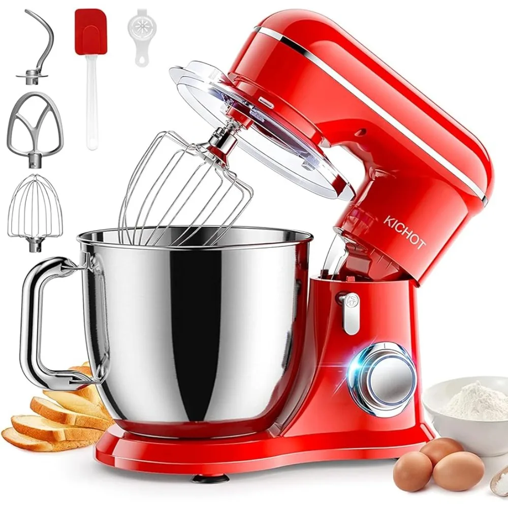 Stand Mixer, KICHOT 10+P Speed 4.8 Qt. Household Stand Mixers, Tilt-Head Cake Mixer Machine with Dough Hook, Beater
Stand Mixer, KICHOT 10+P Speed 4.8 Qt. Household Stand Mixers, Tilt-Head Cake Mixer Machine with Dough Hook, Beater