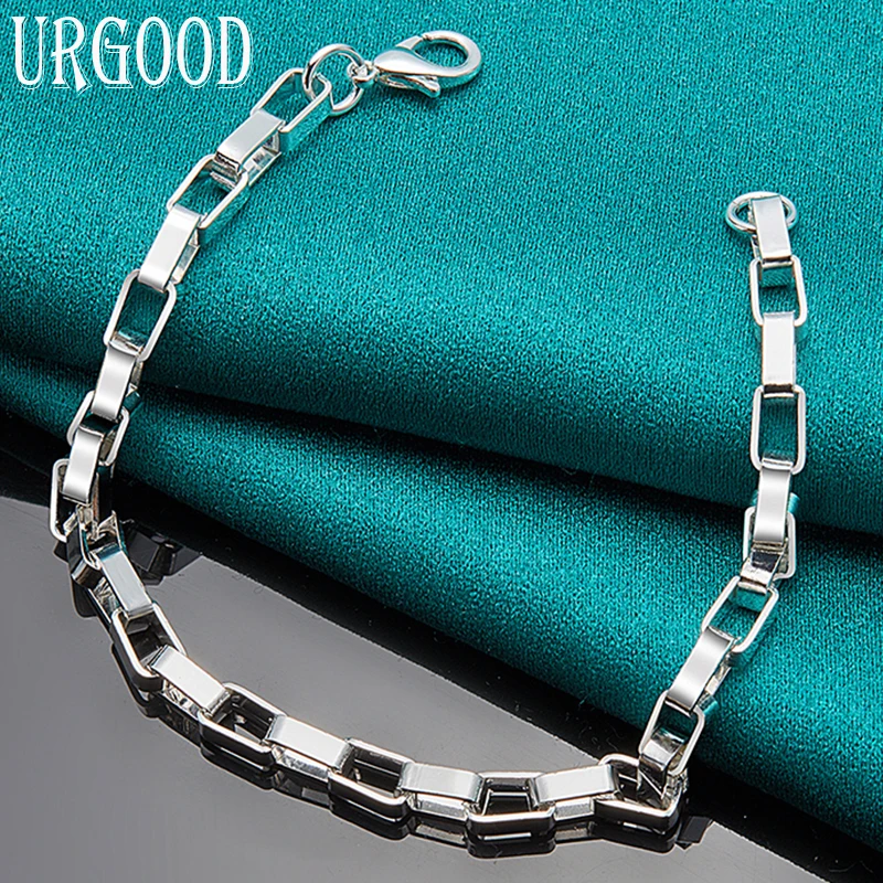 925 Sterling Silver Big Long 5mm Box Chain Bracelet For Women Men Party Engagement Wedding Fashion Jewelry
925 Sterling Silver Big Long 5mm Box Chain Bracelet For Women Men Party Engagement Wedding Fashion Jewelry
