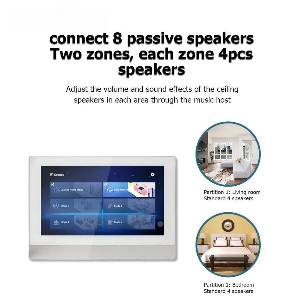 Smart Home System Multi Room Audio System Tuya WiFi Touch Screen Remote Control Wall Amplifier With High Quality Speaker Set
Smart Home System Multi Room Audio System Tuya WiFi Touch Screen Remote Control Wall Amplifier With High Quality Speaker Set