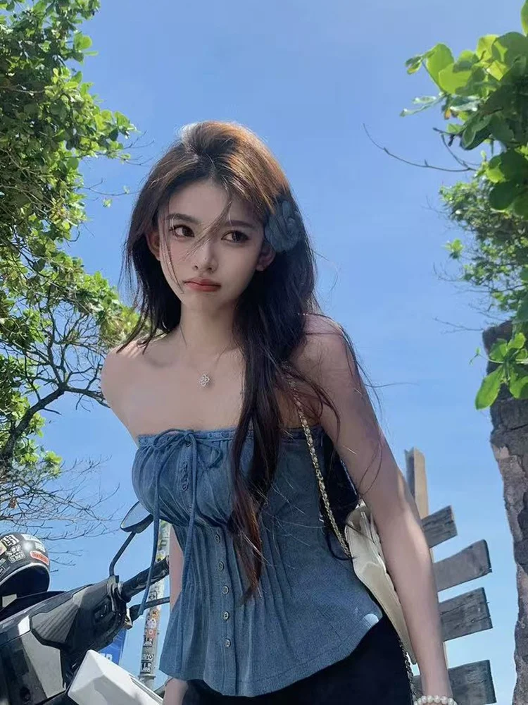 Джинсовый топ-бюстье Stazf7 для полных женщин: винтажный, повседневный, осенне-зимний, в стиле Pure Desire Hot Girl
Джинсовый топ-бюстье Stazf7 для полных женщин: винтажный, повседневный, осенне-зимний, в стиле Pure Desire Hot Girl