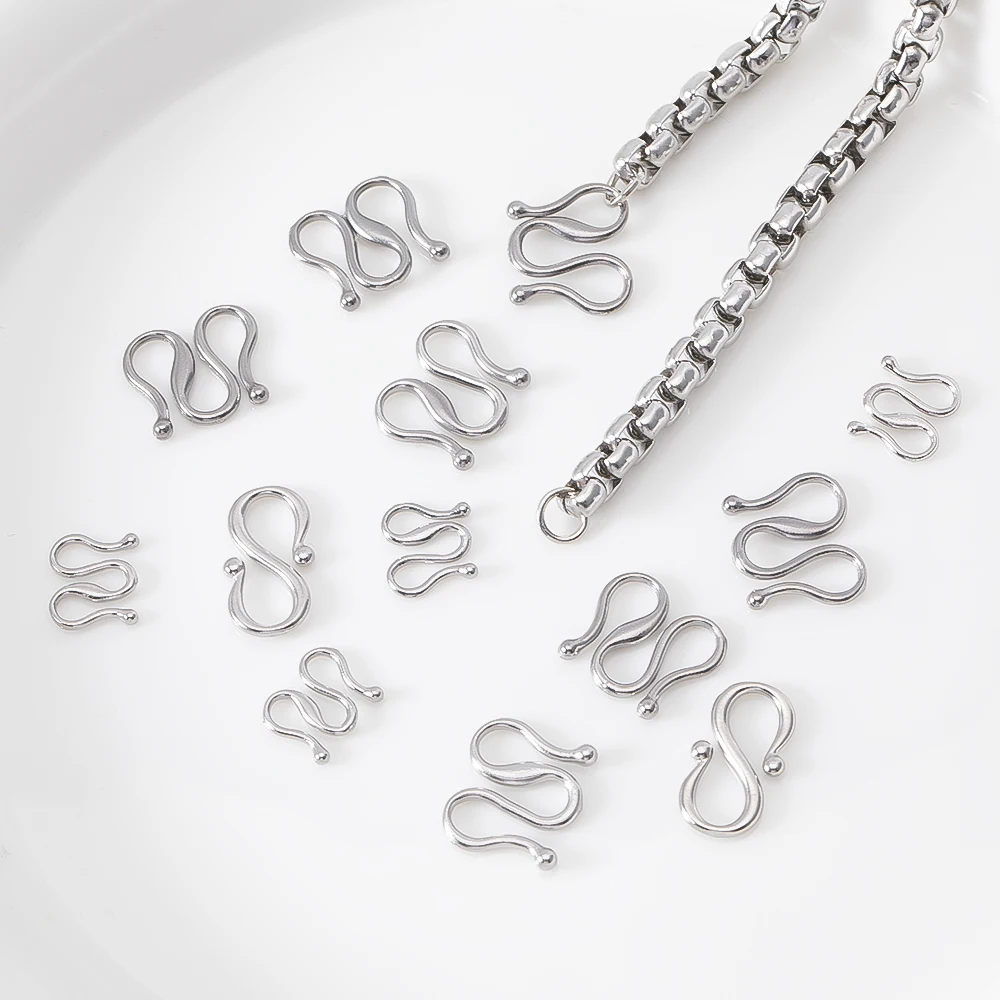 1pc 10pcs Stainless Steel M Buckle S Buckle Necklace Bracelet Connection Buckle For DIY Jewelry Making Hook Buckle Supplies
1pc 10pcs Stainless Steel M Buckle S Buckle Necklace Bracelet Connection Buckle For DIY Jewelry Making Hook Buckle Supplies