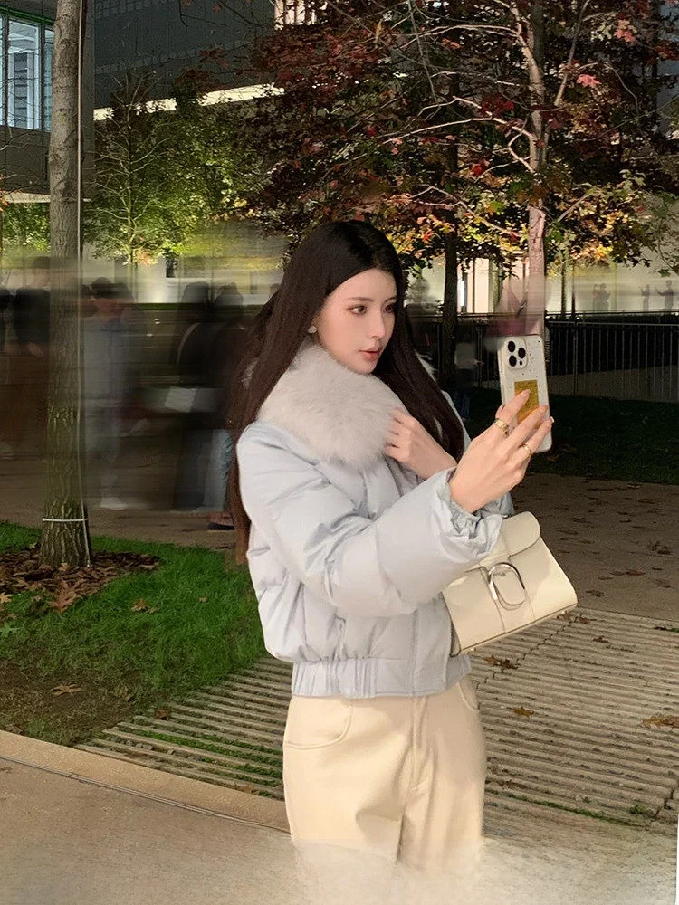KUN Blue Thiened Hooded White Du down Jaet Women's Faionable Mouton Collar down Coat KingUsefulNatual Brand Commute S...
KUN Blue Thiened Hooded White Du down Jaet Women's Faionable Mouton Collar down Coat KingUsefulNatual Brand Commute S...