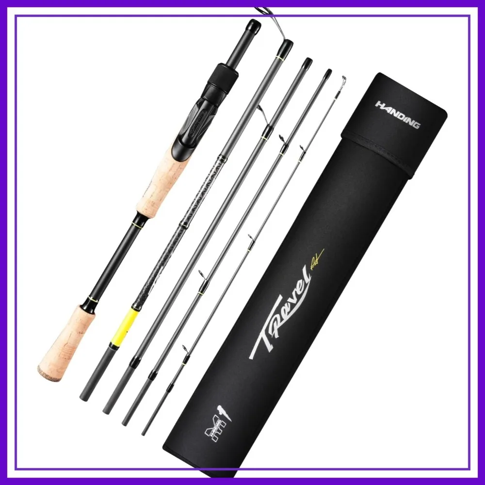 5/6-Piece Travel Fishing Rod, Portable Spinning & Baitcaster, Medium/Medium Heavy, for Bass Walleye Pike
5/6-Piece Travel Fishing Rod, Portable Spinning & Baitcaster, Medium/Medium Heavy, for Bass Walleye Pike