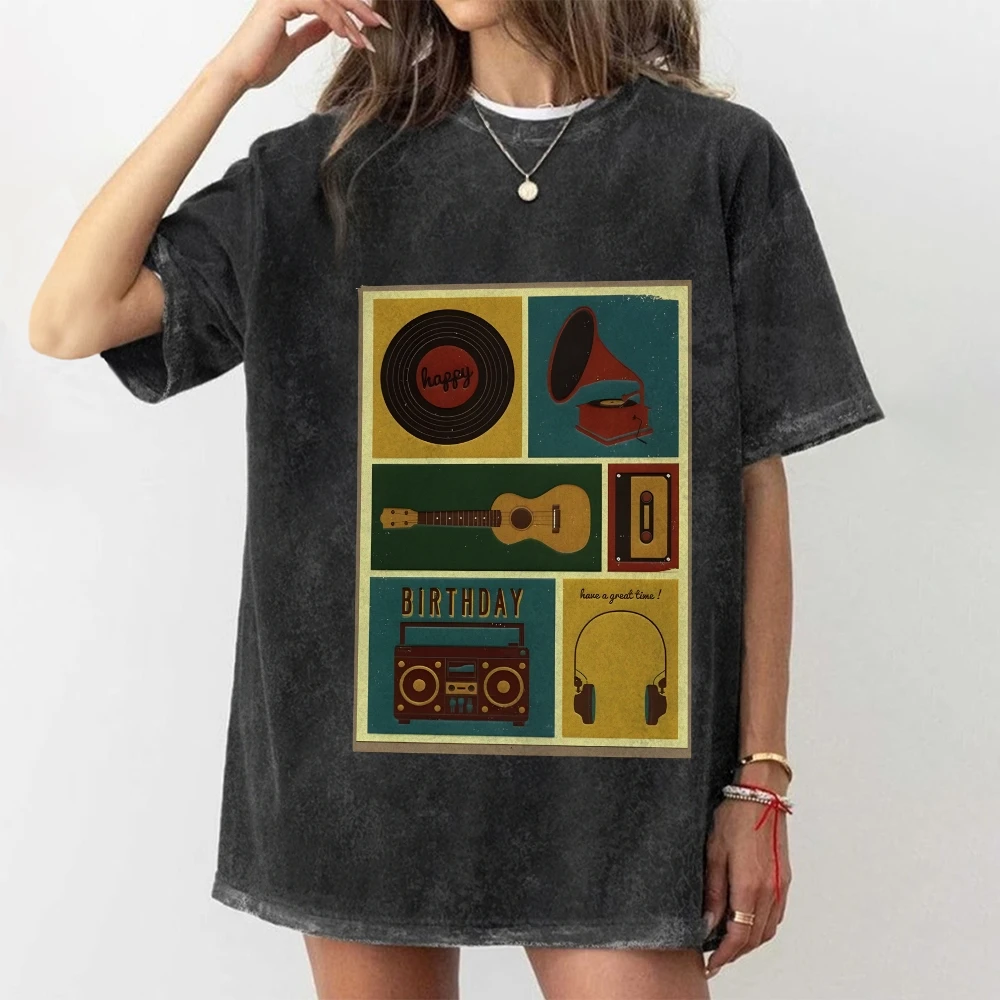 Y2K Graphic T-shirt,Retro Music Collage Print, Vintage, Groovy and Melodious,freestyle,Soft Fabric for Music-Loving Casual Looks
Y2K Graphic T-shirt,Retro Music Collage Print, Vintage, Groovy and Melodious,freestyle,Soft Fabric for Music-Loving Casual Looks