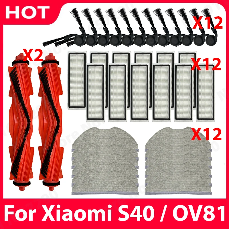 For Xiaomi Robot Vacuum S40 / OV81 / BHR084AEU Vacuum Spare Parts Main Roller Side Brush HEPA Filter Mop Cloth Accessories
For Xiaomi Robot Vacuum S40 / OV81 / BHR084AEU Vacuum Spare Parts Main Roller Side Brush HEPA Filter Mop Cloth Accessories