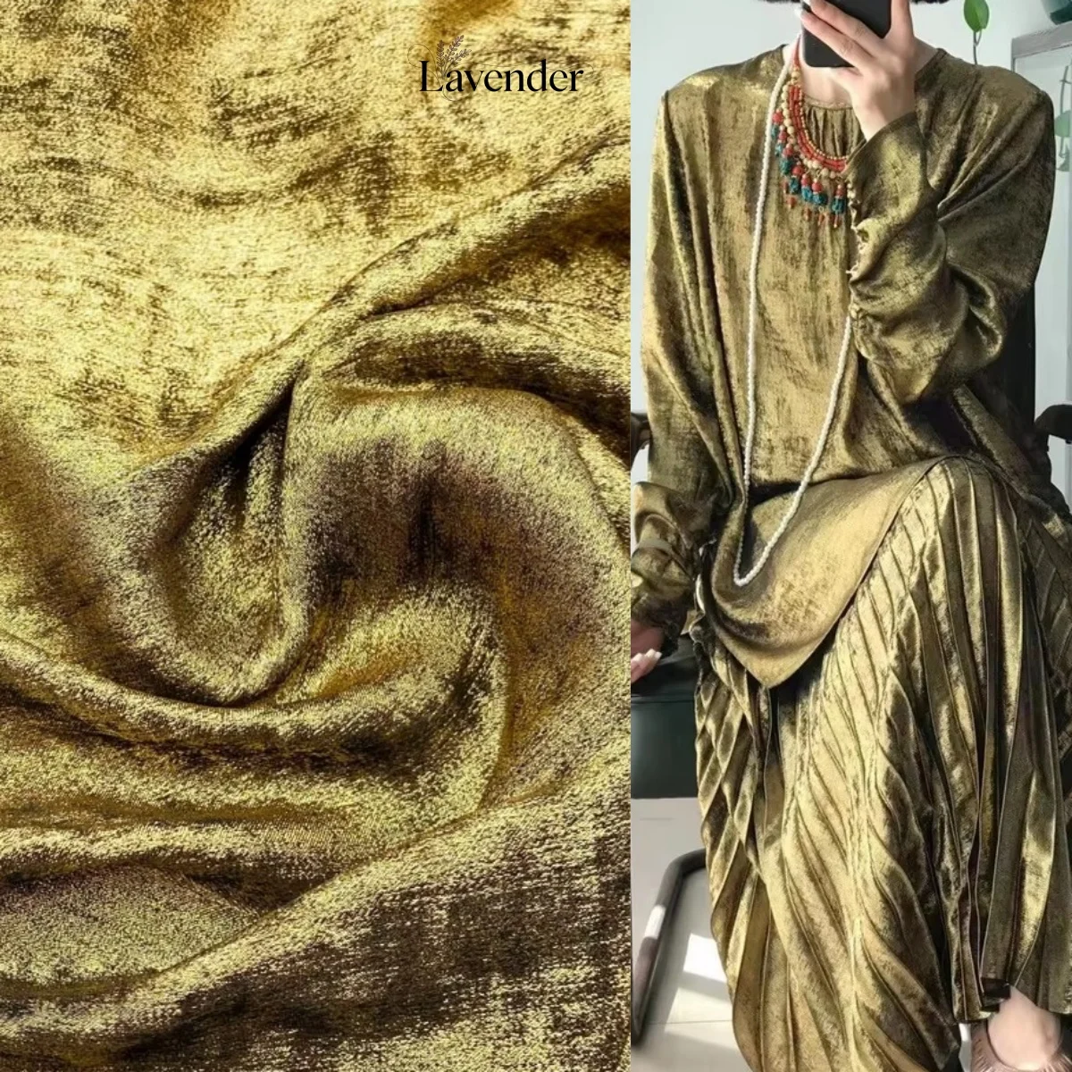 High Quality Luxury Polyester Silky Heavy Shiny Metal Gilding Satin Fabric for Clothing
High Quality Luxury Polyester Silky Heavy Shiny Metal Gilding Satin Fabric for Clothing