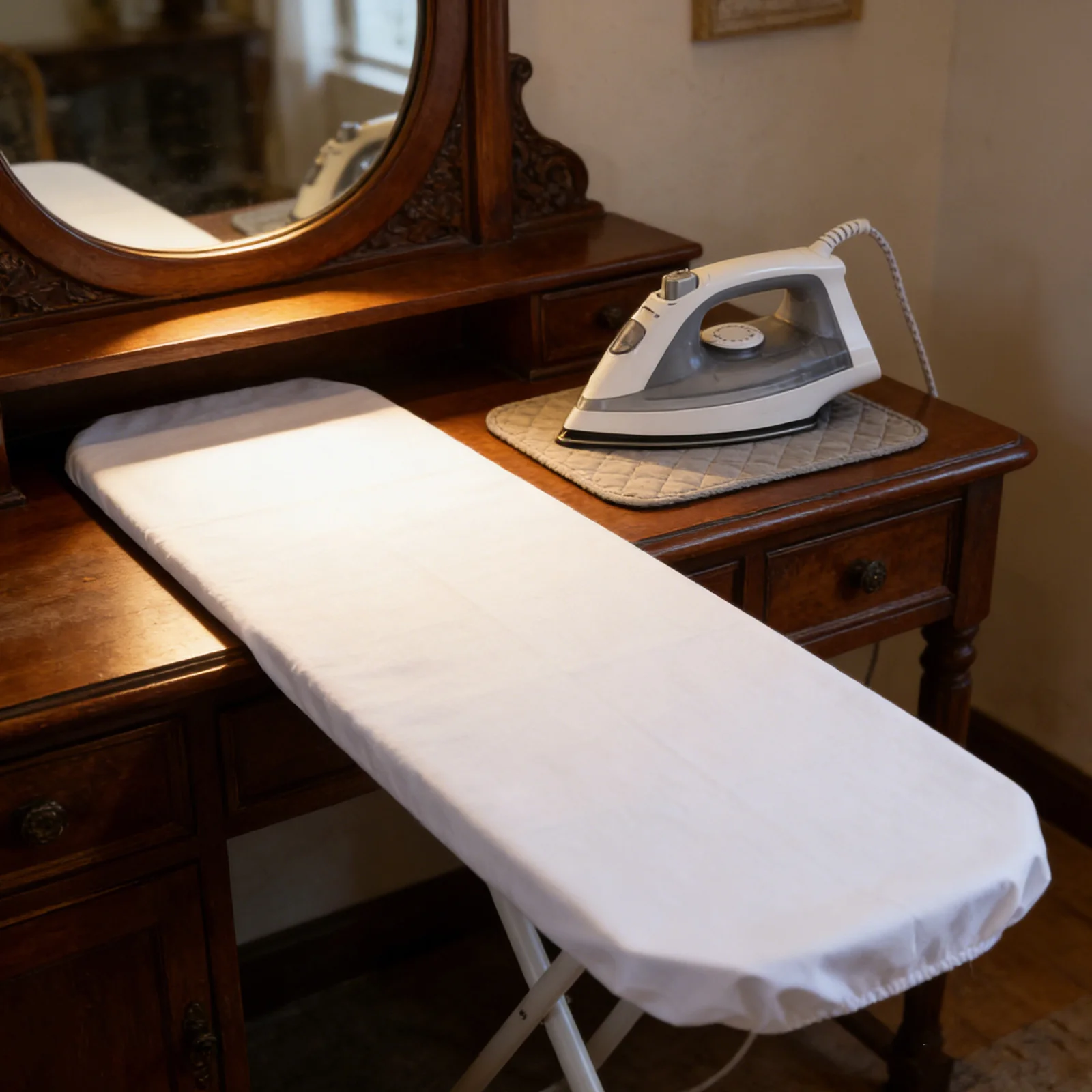 Tabletop Ironing Board Cover 58.95 X 31.44 Inch White Heat Resistant Quilted Insulating Pad Anti-Scald Protection for Home
Tabletop Ironing Board Cover 58.95 X 31.44 Inch White Heat Resistant Quilted Insulating Pad Anti-Scald Protection for Home