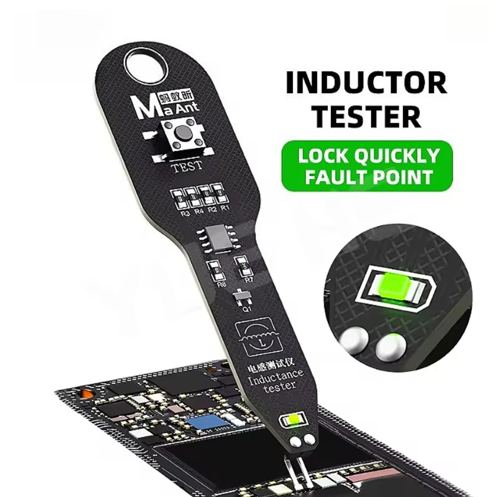 Inductance Tester Motherboard Coil Tester Inductor Detector Repair Tool Electromagnetic Induction Quick Fault Check Repair
Inductance Tester Motherboard Coil Tester Inductor Detector Repair Tool Electromagnetic Induction Quick Fault Check Repair