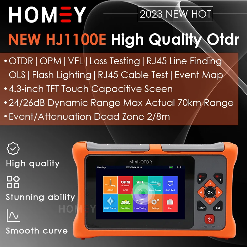 2023 NEW OTDR 26/24dB Active Live Fiber Optic Reflectometer Touch Screen VFL OLS OPM Event Map Ethernet Cable Tester Equipment
2023 NEW OTDR 26/24dB Active Live Fiber Optic Reflectometer Touch Screen VFL OLS OPM Event Map Ethernet Cable Tester Equipment