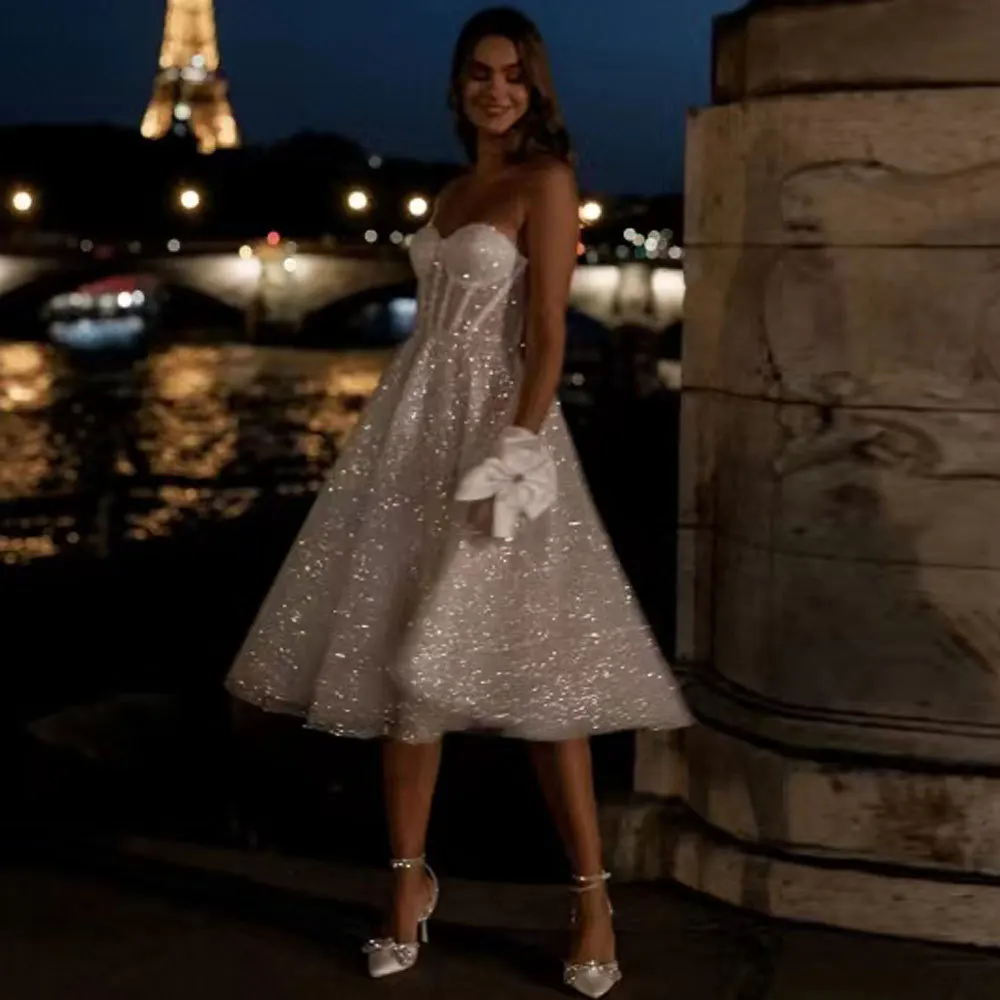 Wholesale Short Wedding Dresses White Flowers Sleeveless Vestidos De Novia Vestidos Sweetheart Customsize
Wholesale Short Wedding Dresses White Flowers Sleeveless Vestidos De Novia Vestidos Sweetheart Customsize