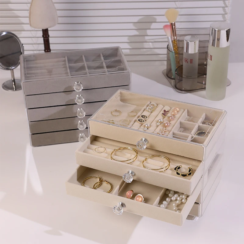 Extra Large Acrylic Jewelry Box for Women Girls 5 Layers Clear Velvet Earring Organizer with 5 Drawers Rings Display Case Neckla
Extra Large Acrylic Jewelry Box for Women Girls 5 Layers Clear Velvet Earring Organizer with 5 Drawers Rings Display Case Neckla
