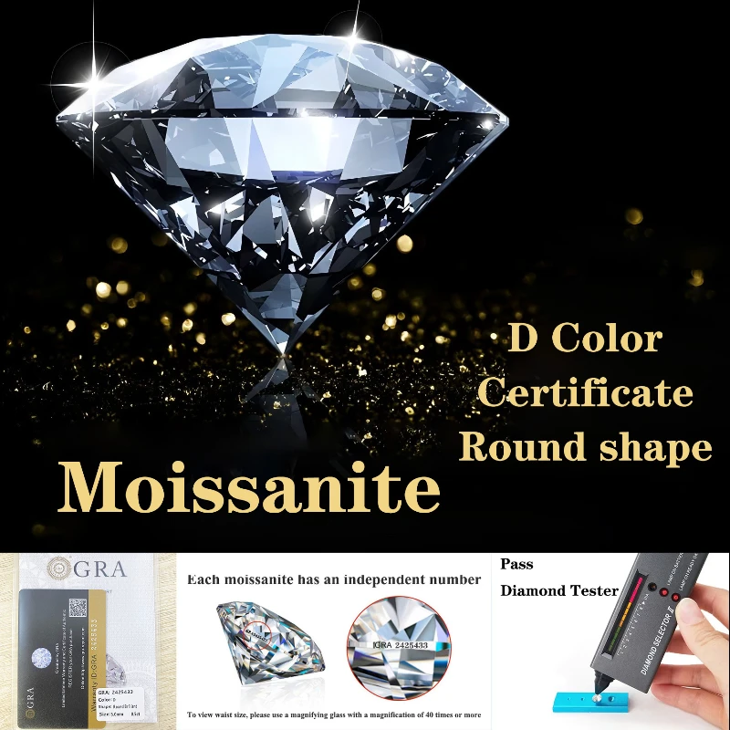 Moissanite Stone Round Cut D Color Vvs1 DIY Jewelry Making Materials DIY Jewelry Making Materials with Certificate Wholesale
Moissanite Stone Round Cut D Color Vvs1 DIY Jewelry Making Materials DIY Jewelry Making Materials with Certificate Wholesale