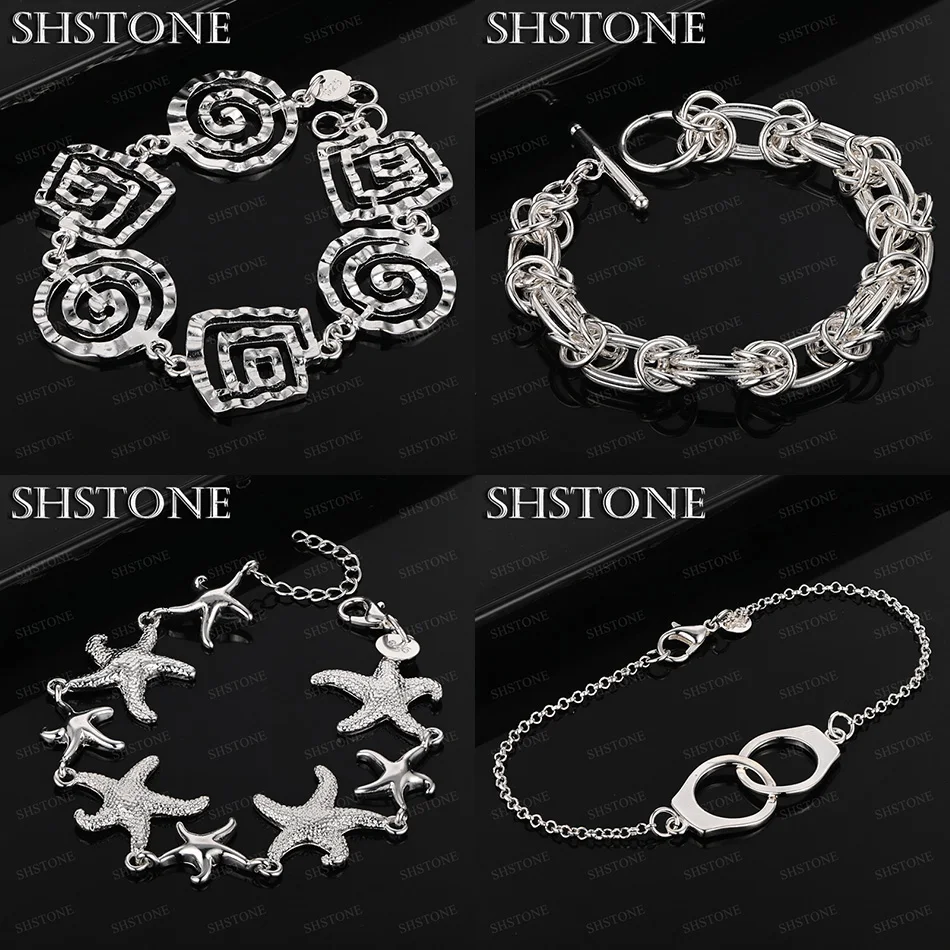 High Quality 925 Sterling Silver Starfish Handcuffs Spiral Chain Multi-Circle Chain Bracelets Lady Birthday Party Trend Jewelry
High Quality 925 Sterling Silver Starfish Handcuffs Spiral Chain Multi-Circle Chain Bracelets Lady Birthday Party Trend Jewelry