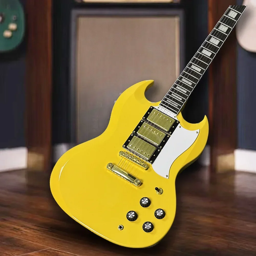 Free Shipping SG Guitar Gold Hardware Electric Guitar 6 String Double-cutaway Design Equipped with Upgraded Accessories
Free Shipping SG Guitar Gold Hardware Electric Guitar 6 String Double-cutaway Design Equipped with Upgraded Accessories