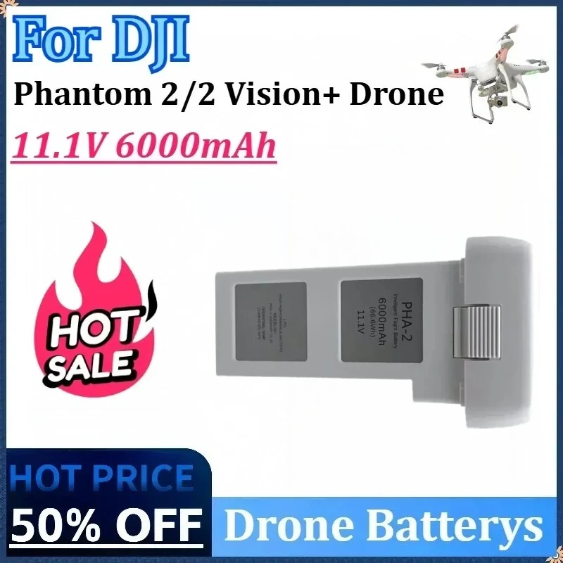New 11.1V 6000mAh Drone Batterys for DJI Phantom 2 Li-polymer Battery Series Phantom 2 Vision+ Rechargeable Battery Accessories
New 11.1V 6000mAh Drone Batterys for DJI Phantom 2 Li-polymer Battery Series Phantom 2 Vision+ Rechargeable Battery Accessories