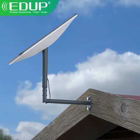 EDUP SK0009 Starlink Roof L-shaped Wall Metal Bracket With Adapter Stable Waterproof Compatible with Starlink Standard HP