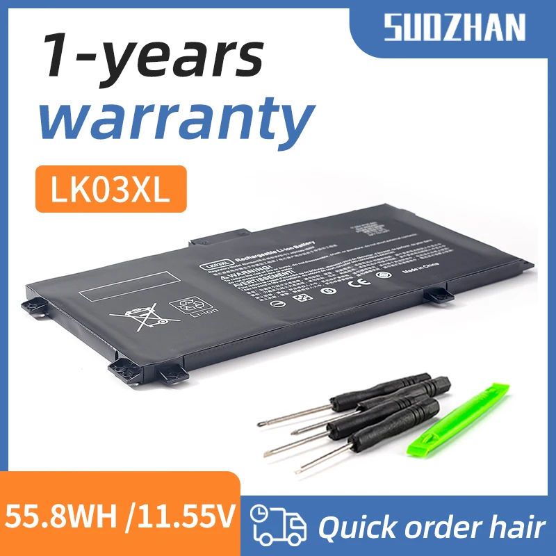 SUOZHAN LK03XL Laptop Battery For HP envy 15 x360 15-bp 15-cn TPN-W127 W128 W129 W132 HSTNN-LB7U HSTNN-UB7I HSTNN-IB8M LB8J
SUOZHAN LK03XL Laptop Battery For HP envy 15 x360 15-bp 15-cn TPN-W127 W128 W129 W132 HSTNN-LB7U HSTNN-UB7I HSTNN-IB8M LB8J