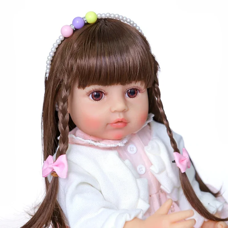 55cm Reborn Dollsl Full Silicone Body Pink Girl Same As Picture Lifelike 3D Skin Paint Birthday Toy for Kids
55cm Reborn Dollsl Full Silicone Body Pink Girl Same As Picture Lifelike 3D Skin Paint Birthday Toy for Kids