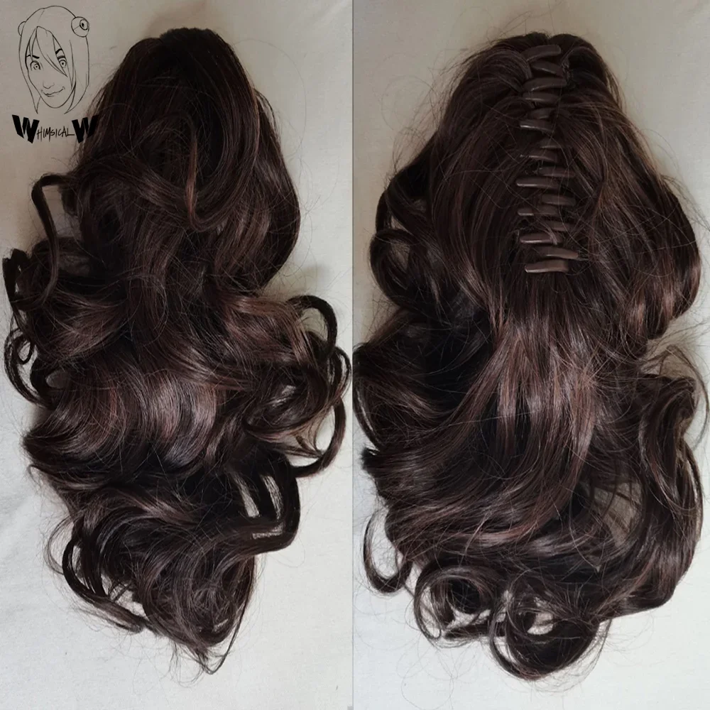 WHIMSICAL W Heat Resistant Synthetic Hair 90gr 14" 35cm Claw Clip In/On Wavy Ponytail Hair Extensions Tail Fake Hair Hairpiece
WHIMSICAL W Heat Resistant Synthetic Hair 90gr 14" 35cm Claw Clip In/On Wavy Ponytail Hair Extensions Tail Fake Hair Hairpiece