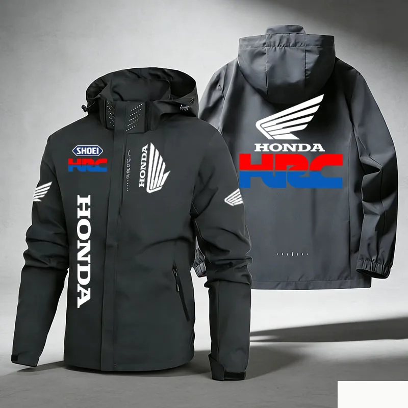Honda HRC Racing Car Logo Men's Hooded Jacket - Large Wings Logo on Back for Windproof Outerwear - Sleeve Letters Mo sport
Honda HRC Racing Car Logo Men's Hooded Jacket - Large Wings Logo on Back for Windproof Outerwear - Sleeve Letters Mo sport