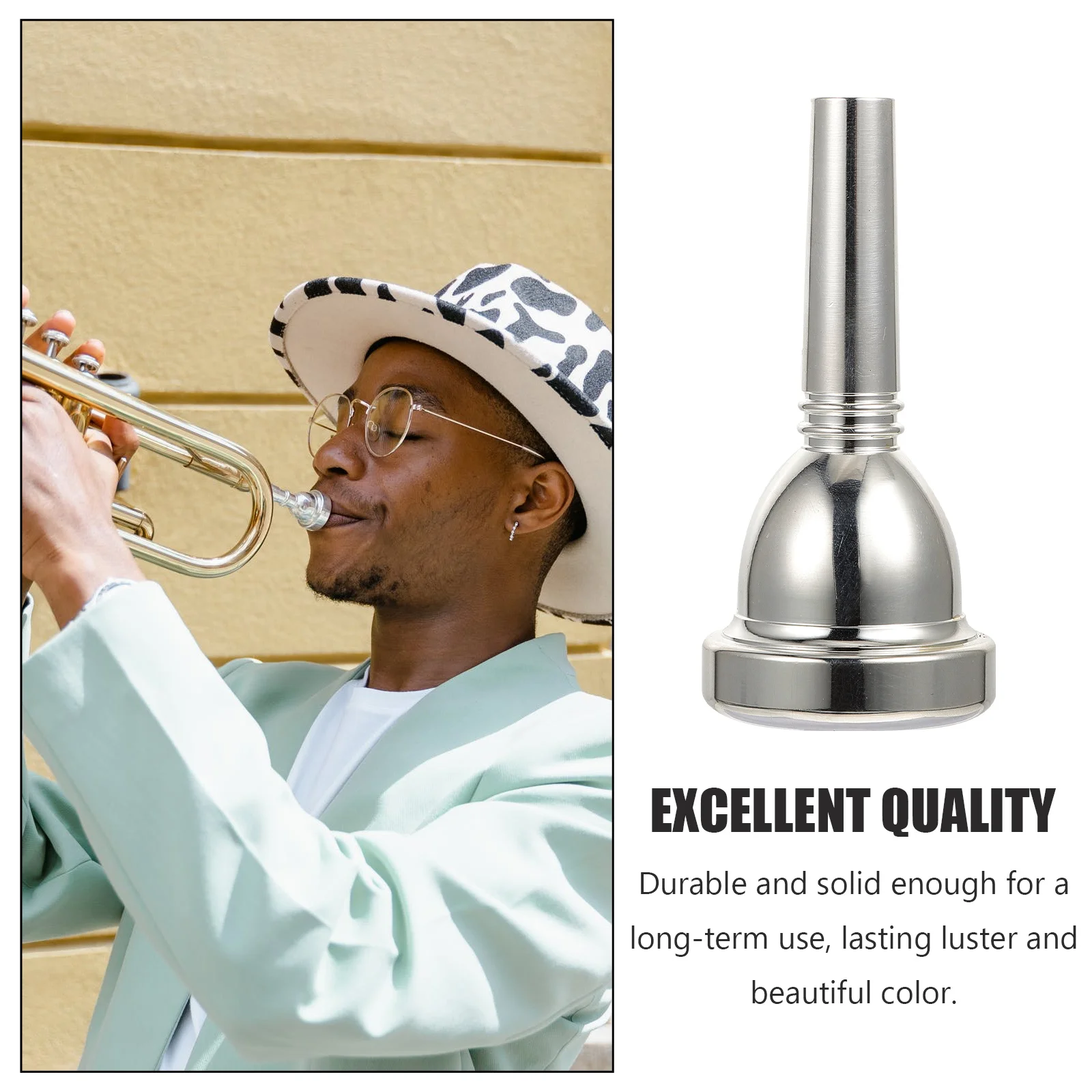 Alto Trombone Mouthpiece Solid Student Instrument Tool Musical Rich Sound Part Silver Plated Copper Portable Baritone Player
Alto Trombone Mouthpiece Solid Student Instrument Tool Musical Rich Sound Part Silver Plated Copper Portable Baritone Player