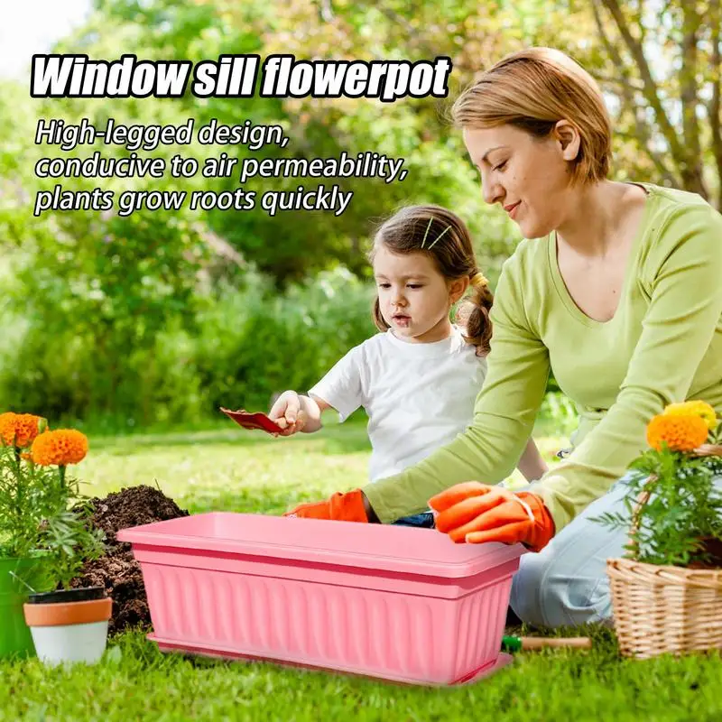 Window Box Planter Window Boxes Outdoor 6X Weather Resistant Container Built-in Drainage Holes For Gardening Kitchen Balcony
Window Box Planter Window Boxes Outdoor 6X Weather Resistant Container Built-in Drainage Holes For Gardening Kitchen Balcony
