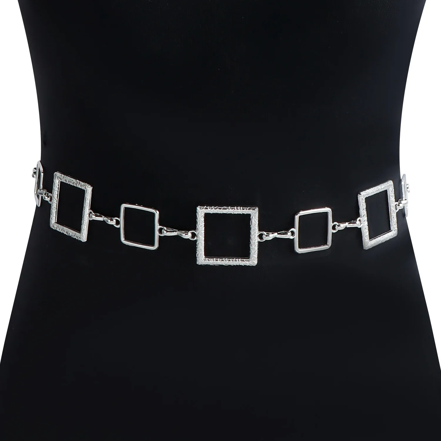 Geometric Hollow Square Waist Chain Silver Multi Size Rectangle Frame Linked Thin Metal Waist Belt For Women Dress
Geometric Hollow Square Waist Chain Silver Multi Size Rectangle Frame Linked Thin Metal Waist Belt For Women Dress