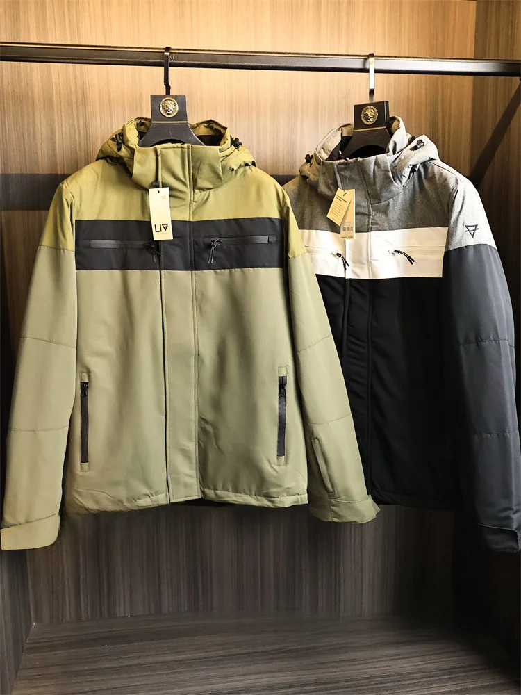 Outdoor Men's Cotton Jacket with Hood Ultrasonic Sealing Thickened Warm Windproof Waterproof Autumn Winter Color Block Style
Outdoor Men's Cotton Jacket with Hood Ultrasonic Sealing Thickened Warm Windproof Waterproof Autumn Winter Color Block Style