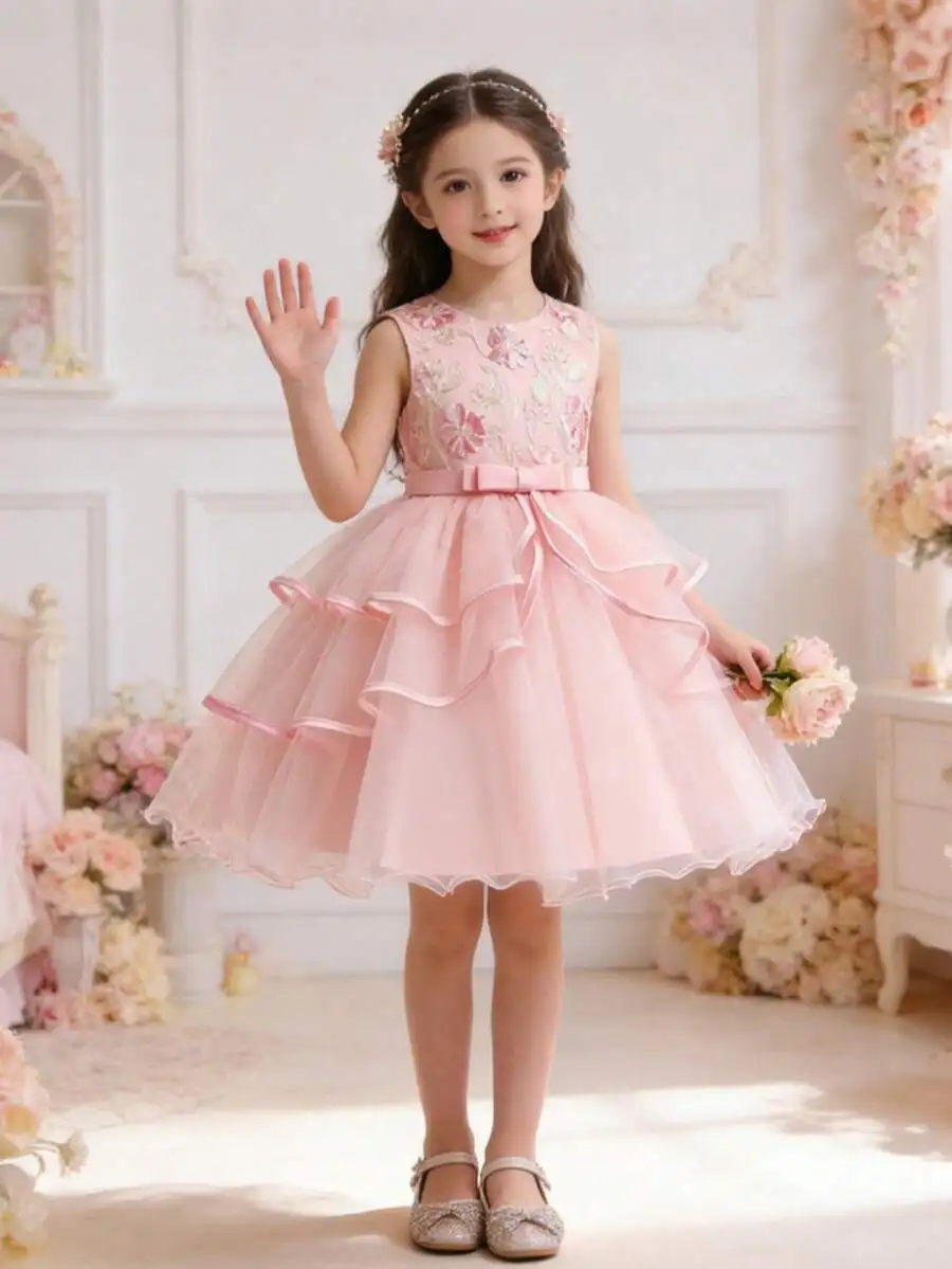 Pink Embroidered Floral Sleeveless Evening Dress For Formal Occasions
Pink Embroidered Floral Sleeveless Evening Dress For Formal Occasions
